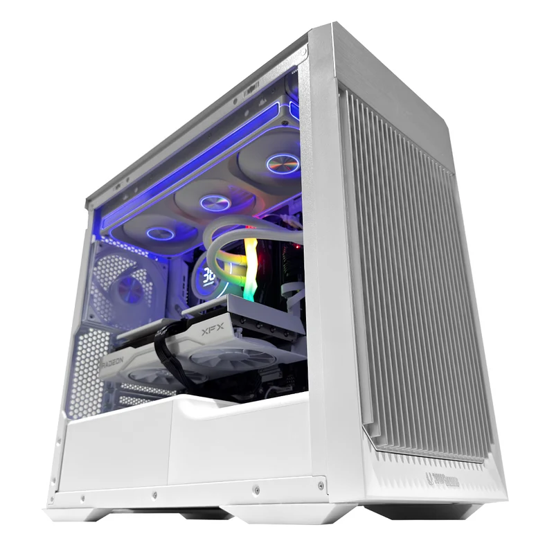 Sophos Alloy Silver White Desktop Gaming PC | AMD Ryzen 7 7800X3D | 32GB (2x16GB) RAM | 1TB SSD | RX 9060 XT | Windows 11 Pro