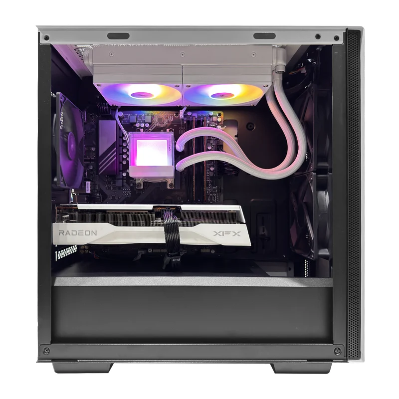 Aurora Macube110 White Desktop Gaming PC | AMD Ryzen 7 8700F | 16GB (2x8GB) RAM | 1TB SSD | RX 9060 XT | Windows 11 Pro
