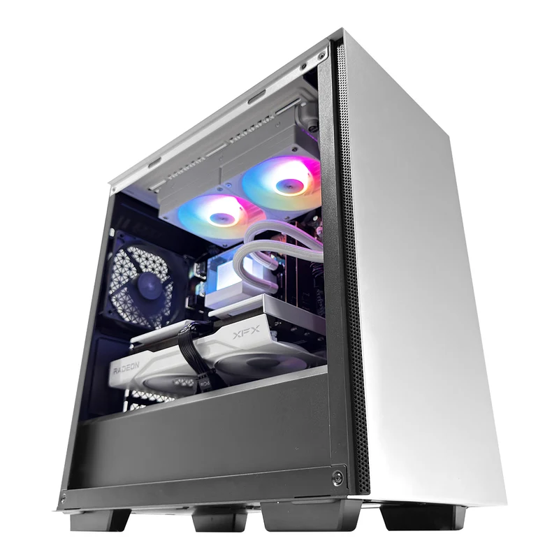 Aurora Macube110 White Desktop Gaming PC | AMD Ryzen 7 8700F | 16GB (2x8GB) RAM | 1TB SSD | RX 9060 XT | Windows 11 Pro