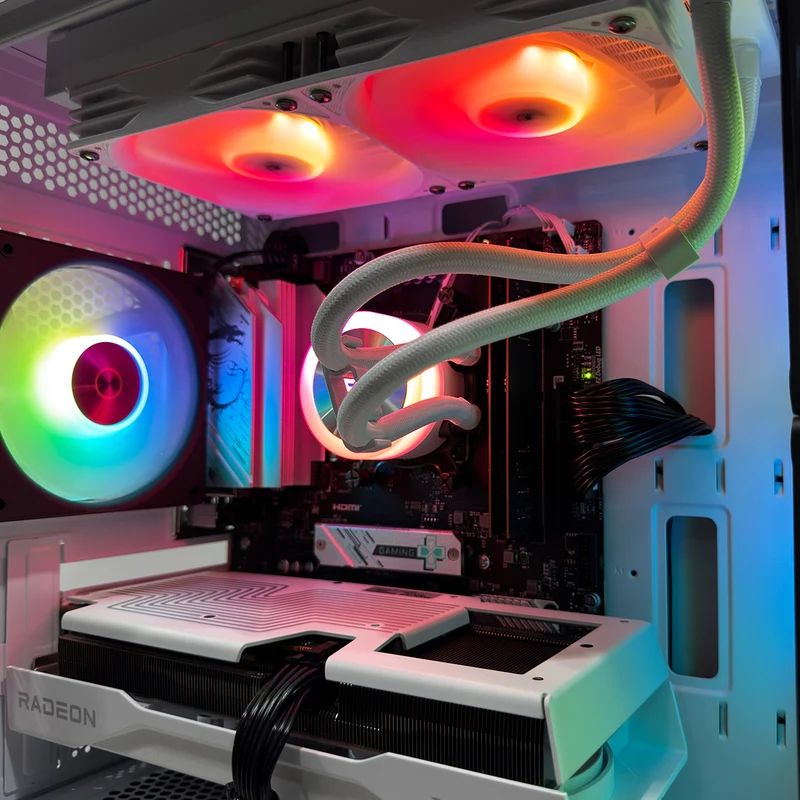 Aurora C50 White Desktop Gaming PC | AMD Ryzen 7 8700F | 16GB (2x8GB) RAM | 1TB SSD | RX 9060 XT | Windows 11 Pro