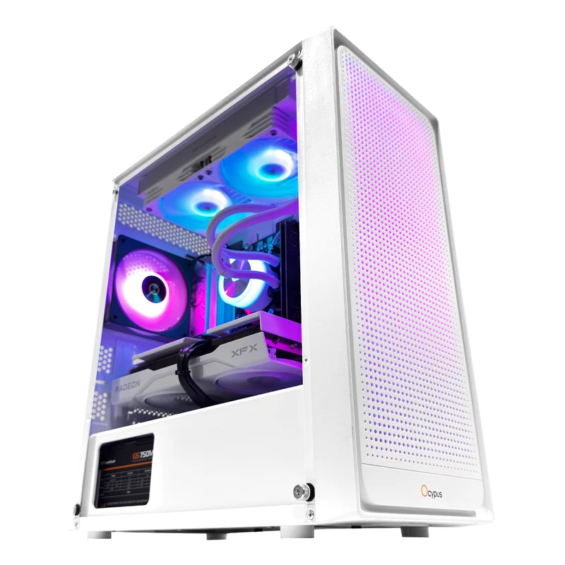 Aurora C50 White Desktop Gaming PC | AMD Ryzen 7 8700F | 16GB (2x8GB) RAM | 1TB SSD | RX 9060 XT | Windows 11 Pro