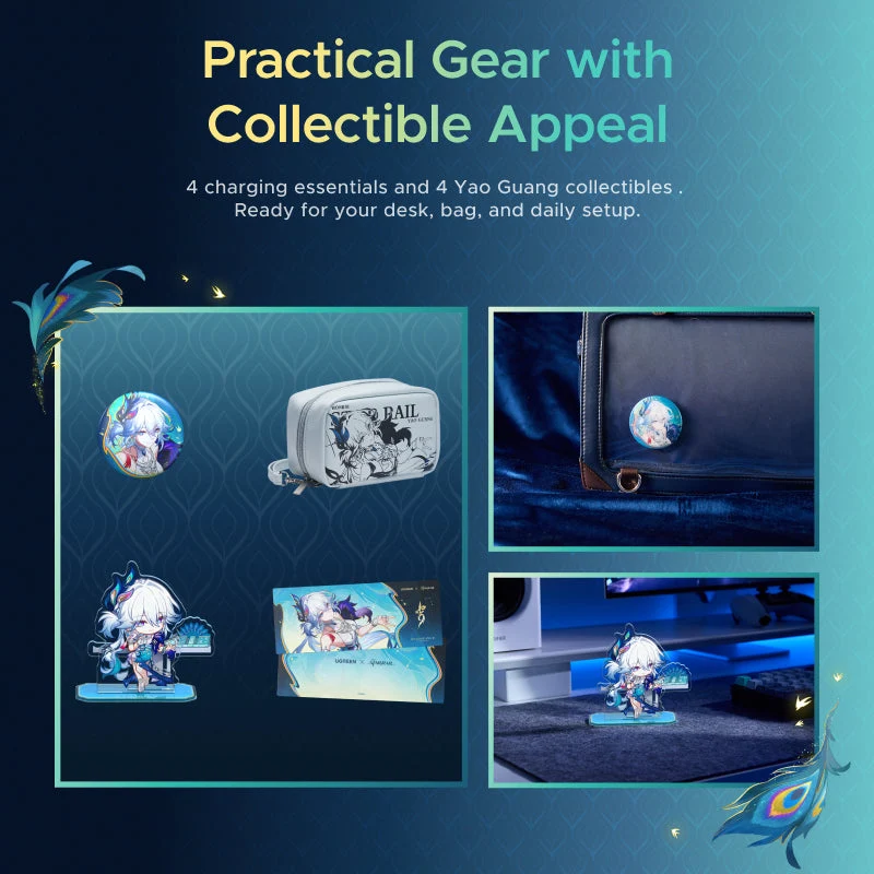 Ugreen x Honkai: Star Rail Limited Collectible Gift Box (65W USB-C Fast Charger + 10000mAh Power Bank + Retractable USB-C Cable + FineTrack Mini2 Tracker)