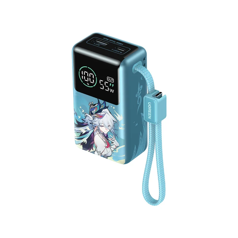 Ugreen x Honkai: Star Rail Nexode Pro 10000mAh 1xUSB-C + 1xUSB-A Power Bank with 1xUSB-C 55W Built-in Cable (PB727/75701SR)