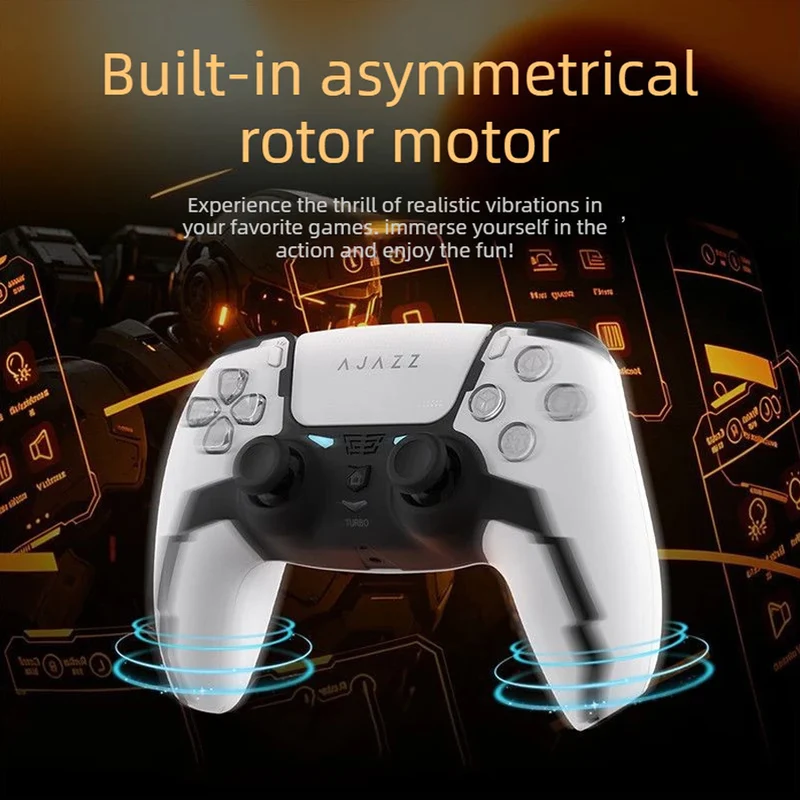 Ajazz GP100 PS Tri-Mode Gaming Controller with Hall Effect (Red)