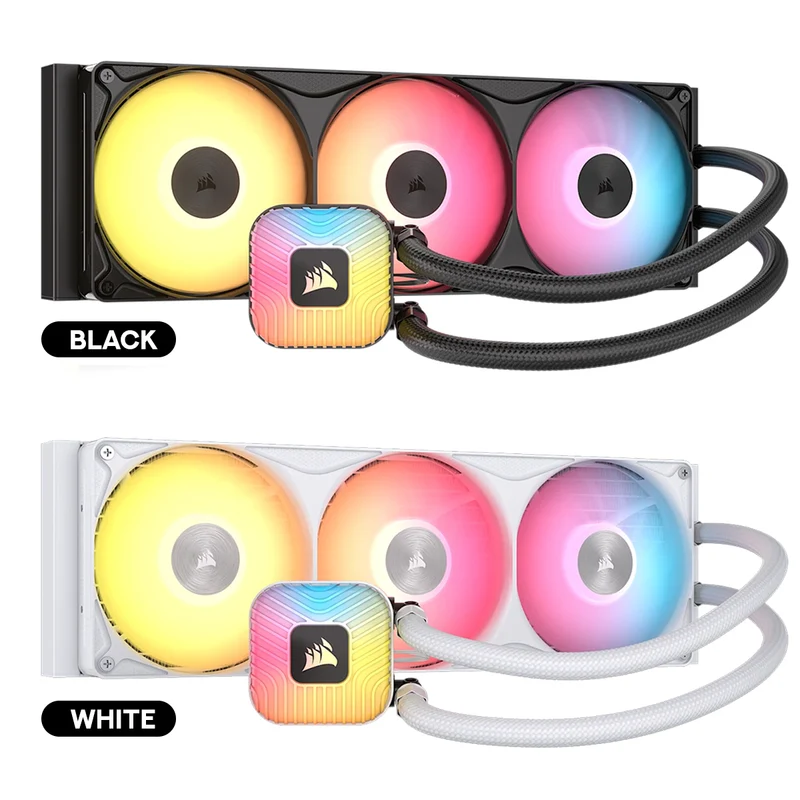 Corsair Nautilus II 360 RS ARGB Performance 360mm Liquid CPU Cooler (Black, White) (CW-9061049-WW, CW-9061050-WW)