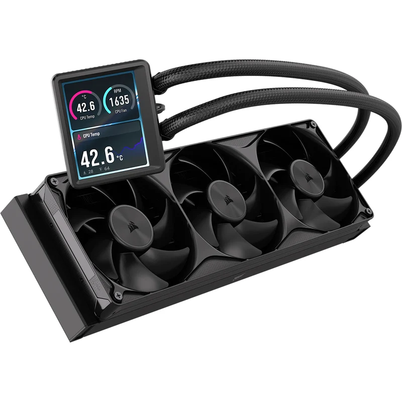 Corsair Nautilus II 360 RS Performance LCD 360mm Liquid CPU Cooler (Black, White) (CW-9061053-WW, CW-9061054-WW)