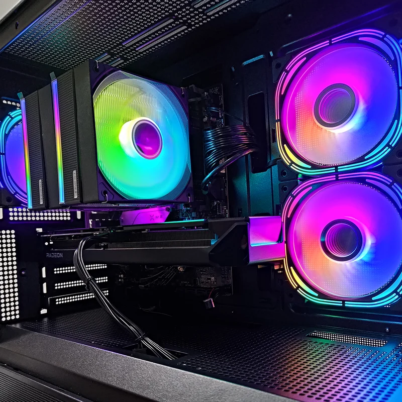 Aurora Astra Black Desktop Gaming PC | AMD Ryzen 7 8700F | 16GB RAM | 1TB SSD | RX 9060 XT | Windows 11 Pro