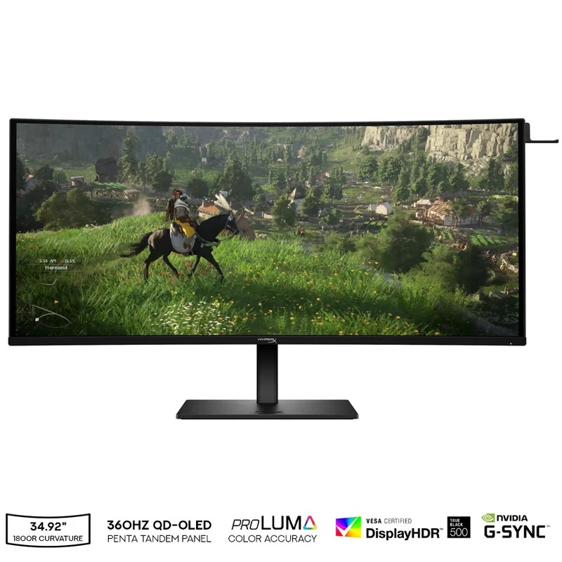 HyperX OMEN OLED C49PPAA 34" WQHD (3440x1440) 360Hz 0.03ms GtG QD-OLED Gaming Monitor with Height/ Tilt/ Swivel Adjustment