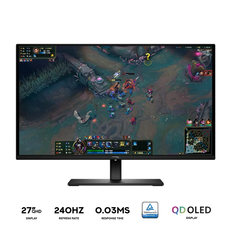 HyperX OMEN OLED CH0R2AA 27" QHD (2560x1440) 240Hz 0.03ms GtG QD-OLED Gaming Monitor with Height/ Tilt/ Pivot/ Swivel Adjustment