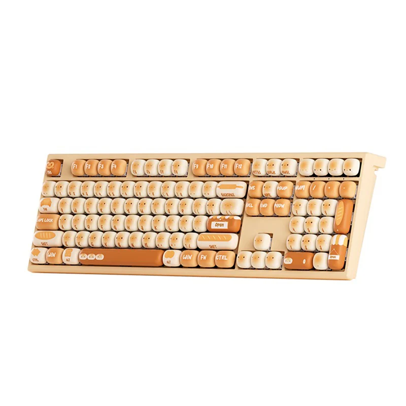 Akko x MonsGeek MG108B Bun Wonderland Multi-Mode RGB Hot-Swappable Mechanical Keyboard (Akko V3 Piano Pro Switch, Akko Creamy Cyan Switch)