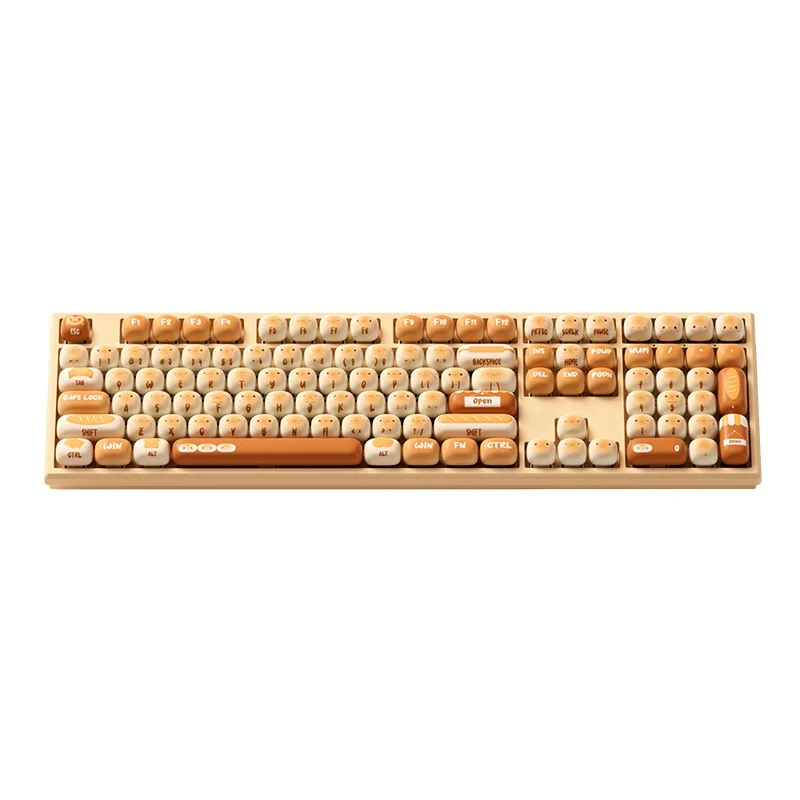 Akko x MonsGeek MG108B Bun Wonderland Multi-Mode RGB Hot-Swappable Mechanical Keyboard (Akko V3 Piano Pro Switch, Akko Creamy Cyan Switch)