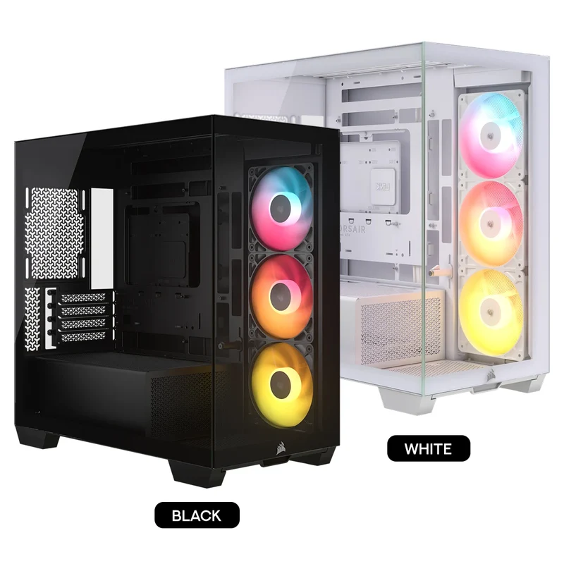 Corsair 2800X RS-R ARGB Micro-ATX PC Case (Black, White) (CC-9011347-WW, CC-9011348-WW)