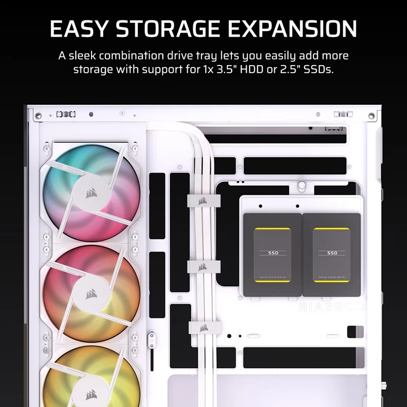 Corsair 2800X RS-R ARGB Micro-ATX PC Case (Black, White) (CC-9011347-WW, CC-9011348-WW)