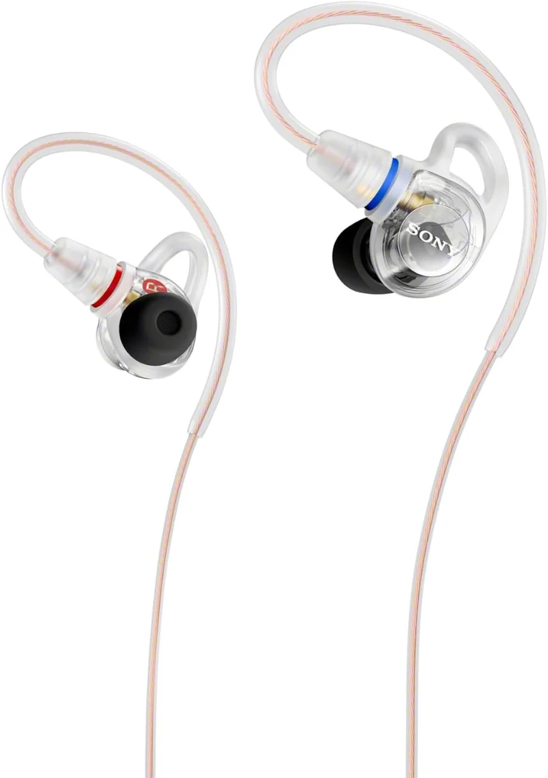 Sony IER-M500 Wired In-ear Monitor Headphones for Professionals (Black, Clear, Red/Blue)