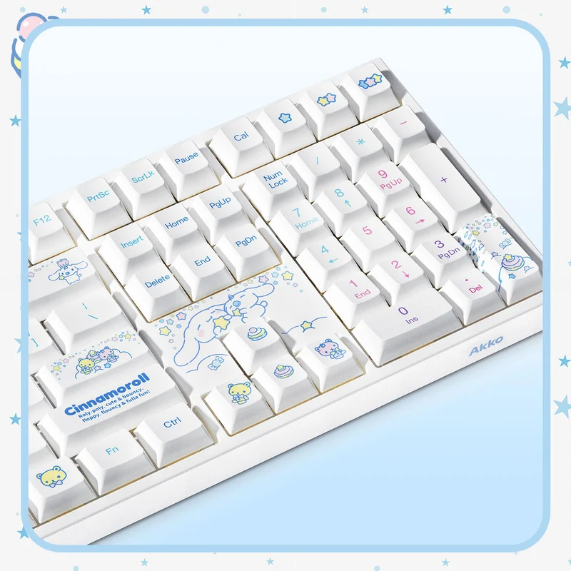 Akko Cinnamoroll 5108 V5 Multi-Mode RGB Hot-Swappable Mechanical Keyboard (Akko V3 Piano Pro Switch) (103-K051A-005)