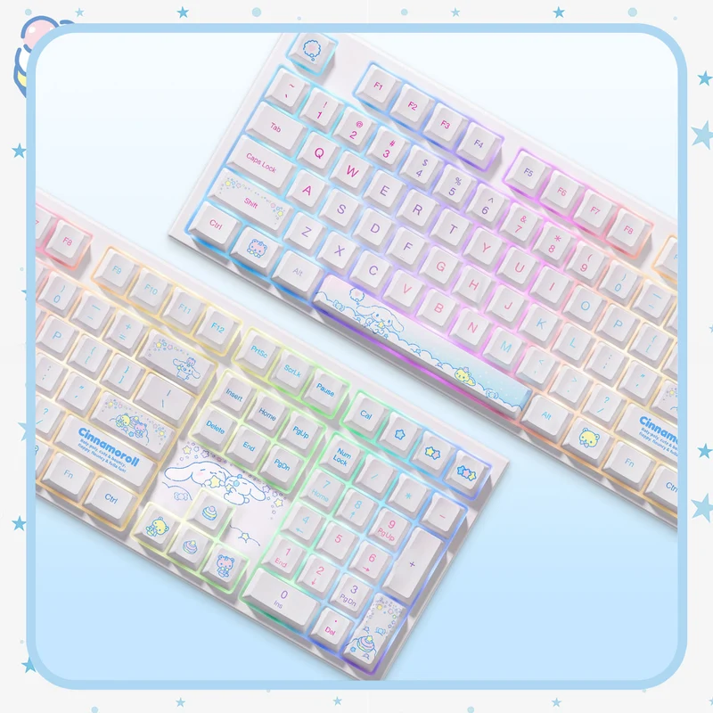 Akko Cinnamoroll 5108 V5 Multi-Mode RGB Hot-Swappable Mechanical Keyboard (Akko V3 Piano Pro Switch) (103-K051A-005)