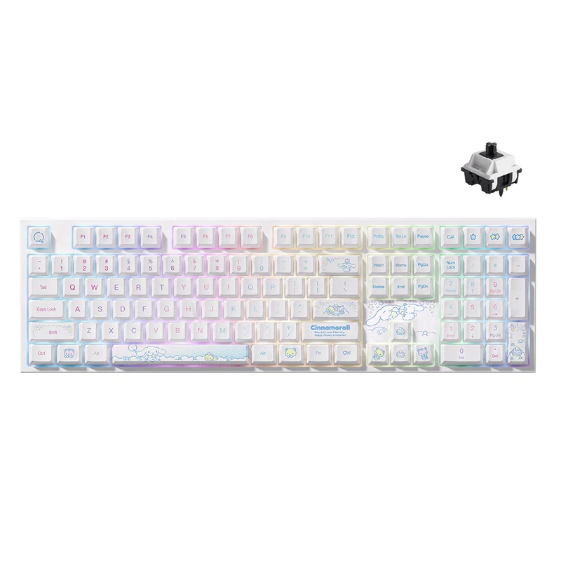 Akko Cinnamoroll 5108 V5 Multi-Mode RGB Hot-Swappable Mechanical Keyboard (Akko V3 Piano Pro Switch) (103-K051A-005)