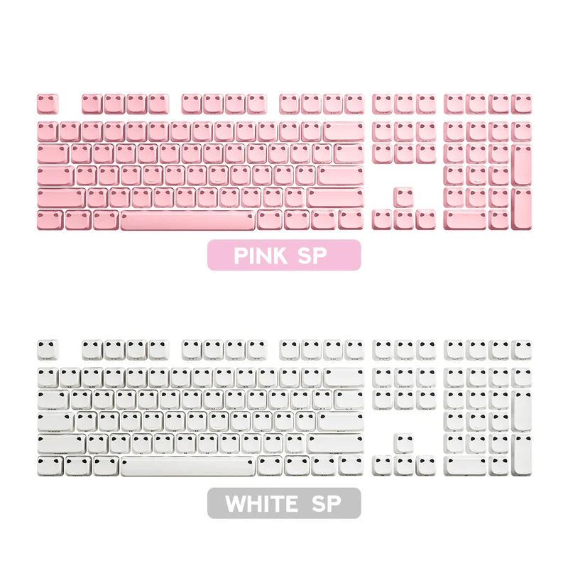 Akko Shiny Kitten Keycap Set MAO Profile 113 Keys (Pink SP, White SP)