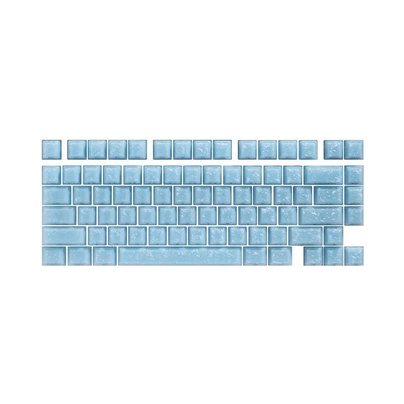 Akko Glassy Carbon Fiber Keycap Set Cherry Profile 126 Keys (Blue, Black, White, Pink, Green, Purple)