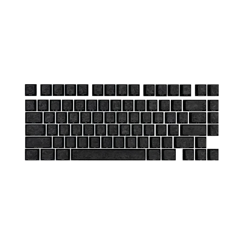 Akko Glassy Carbon Fiber Keycap Set Cherry Profile 126 Keys (Blue, Black, White, Pink, Green, Purple)