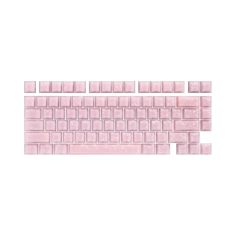 Akko Glassy Carbon Fiber Keycap Set Cherry Profile 126 Keys (Blue, Black, White, Pink, Green, Purple)