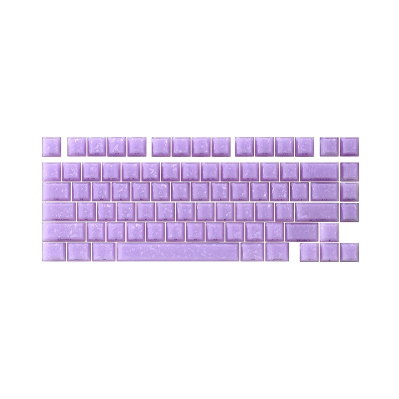 Akko Glassy Carbon Fiber Keycap Set Cherry Profile 126 Keys (Blue, Black, White, Pink, Green, Purple)
