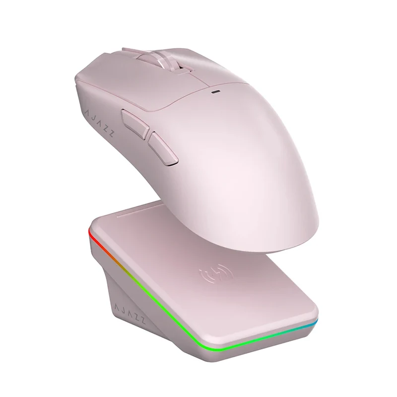 Ajazz AJ200P AI Master Tri-Mode Gaming Mouse (Pink)