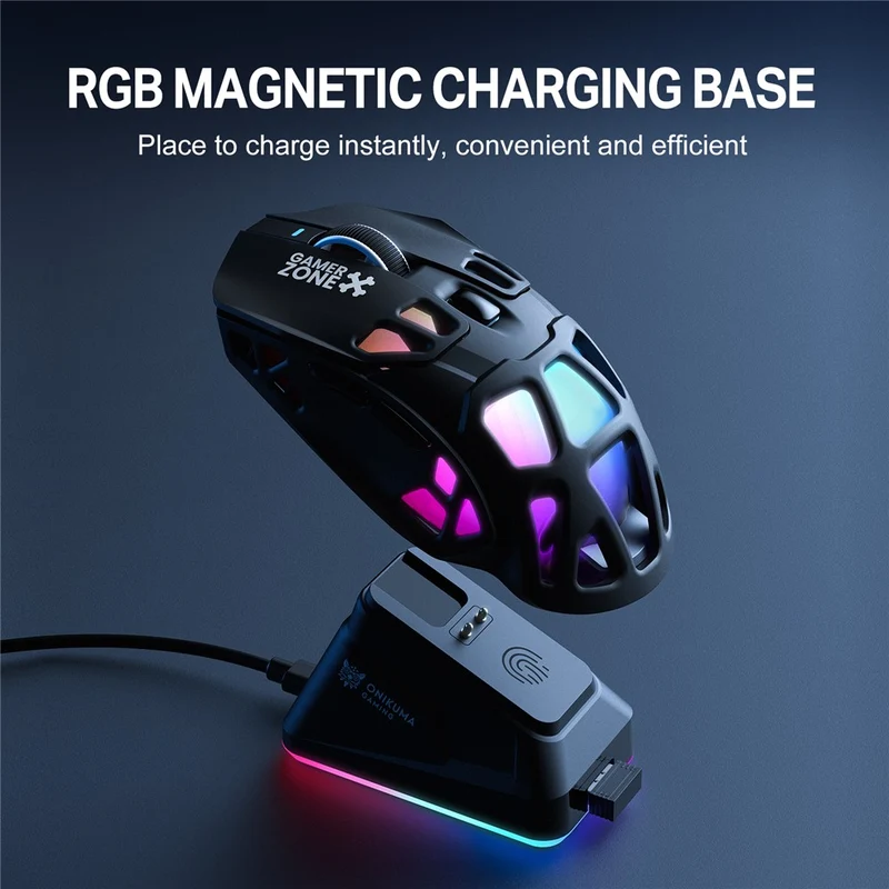 Onikuma DM09 Tri-Mode RGB Wireless Gaming Mouse (Black)