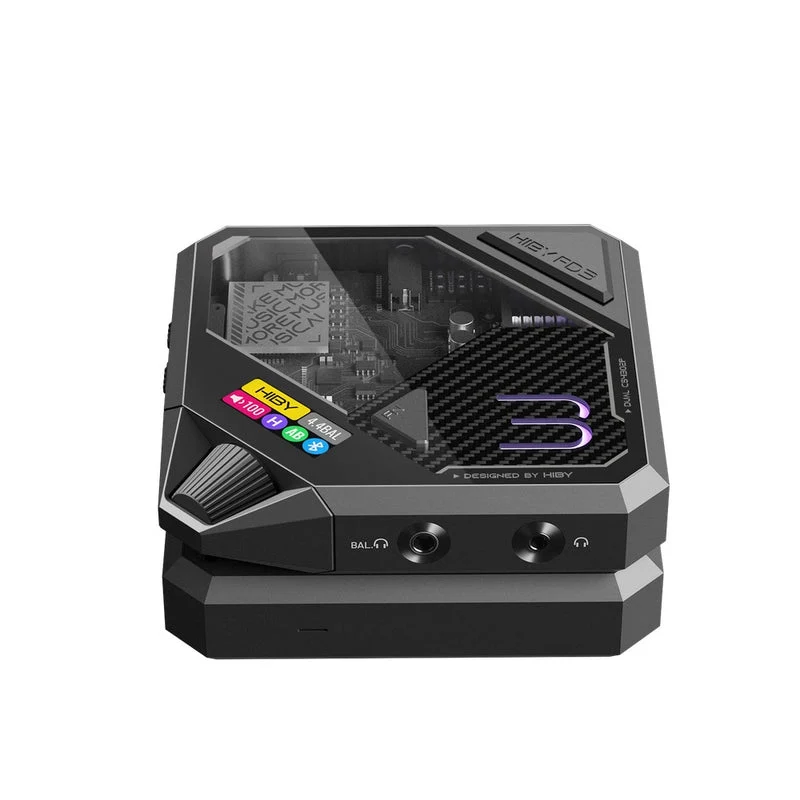 HiBy FD3 II All-purpose Desktop DAC + Headphone Amplifier with AC Adapter (Black)