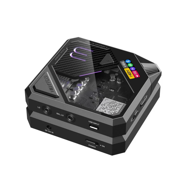 HiBy FD3 II All-purpose Desktop DAC + Headphone Amplifier with AC Adapter (Black)