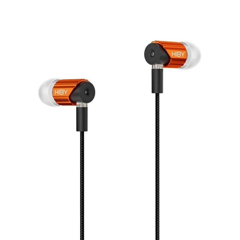 HiBy Yves Plus 7mm Micro-dynamic Be-coated HiFi Earphones (Black, Orange, Green)