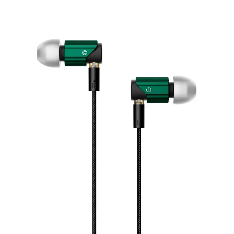 HiBy Yves Plus 7mm Micro-dynamic Be-coated HiFi Earphones (Black, Orange, Green)