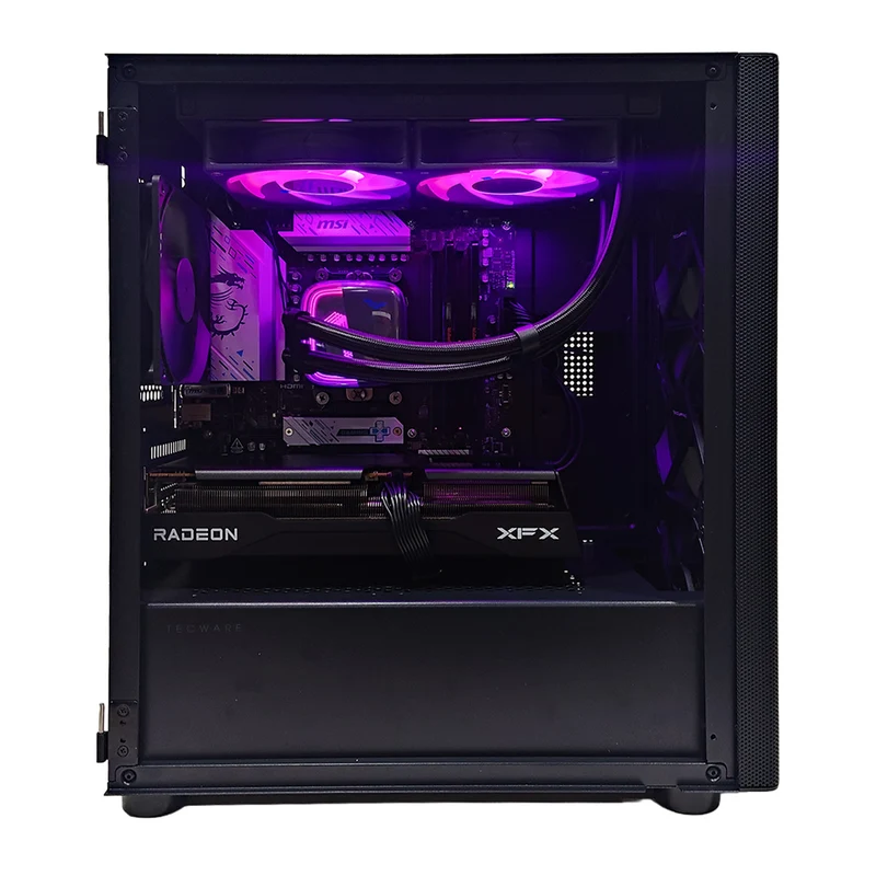 Aurora Flatline Black Desktop Gaming PC | AMD Ryzen 7 8700F | 16GB (2x8GB) RAM | 1TB SSD | RX 9060 XT | Windows 11 Pro