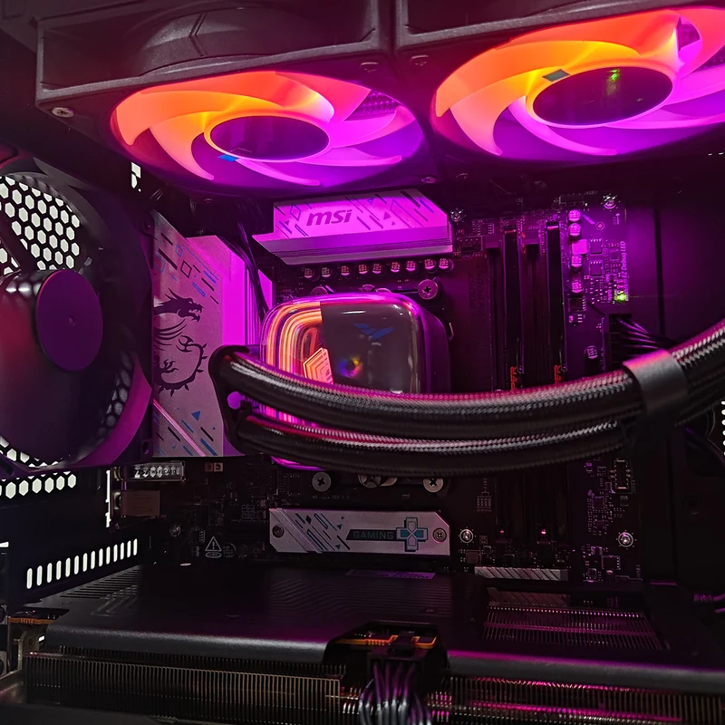 Aurora Flatline Black Desktop Gaming PC | AMD Ryzen 7 8700F | 16GB (2x8GB) RAM | 1TB SSD | RX 9060 XT | Windows 11 Pro