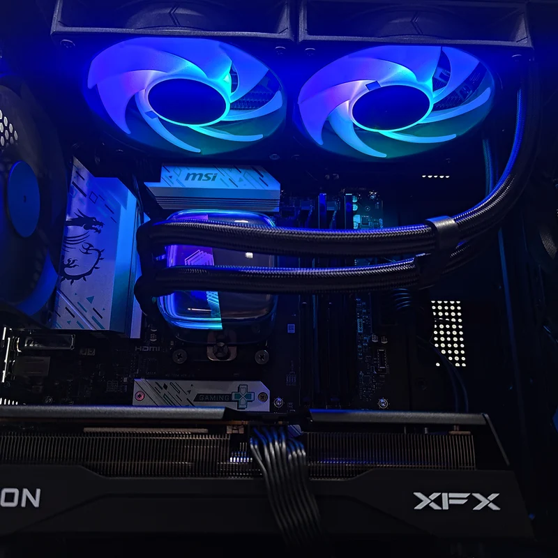 Aurora Flatline Black Desktop Gaming PC | AMD Ryzen 7 8700F | 16GB (2x8GB) RAM | 1TB SSD | RX 9060 XT | Windows 11 Pro