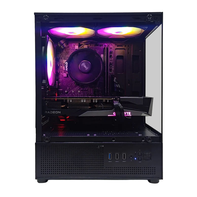 Alpha Juro JR14A Black Desktop Gaming PC | AMD Ryzen 5 5500 | 16GB (2x8GB) RAM | 512GB SSD| RX 7600 | Windows 11 Pro