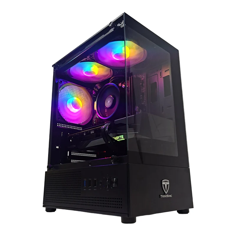 Alpha Juro JR14A Black Desktop Gaming PC | AMD Ryzen 5 5500 | 16GB (2x8GB) RAM | 512GB SSD| RX 7600 | Windows 11 Pro