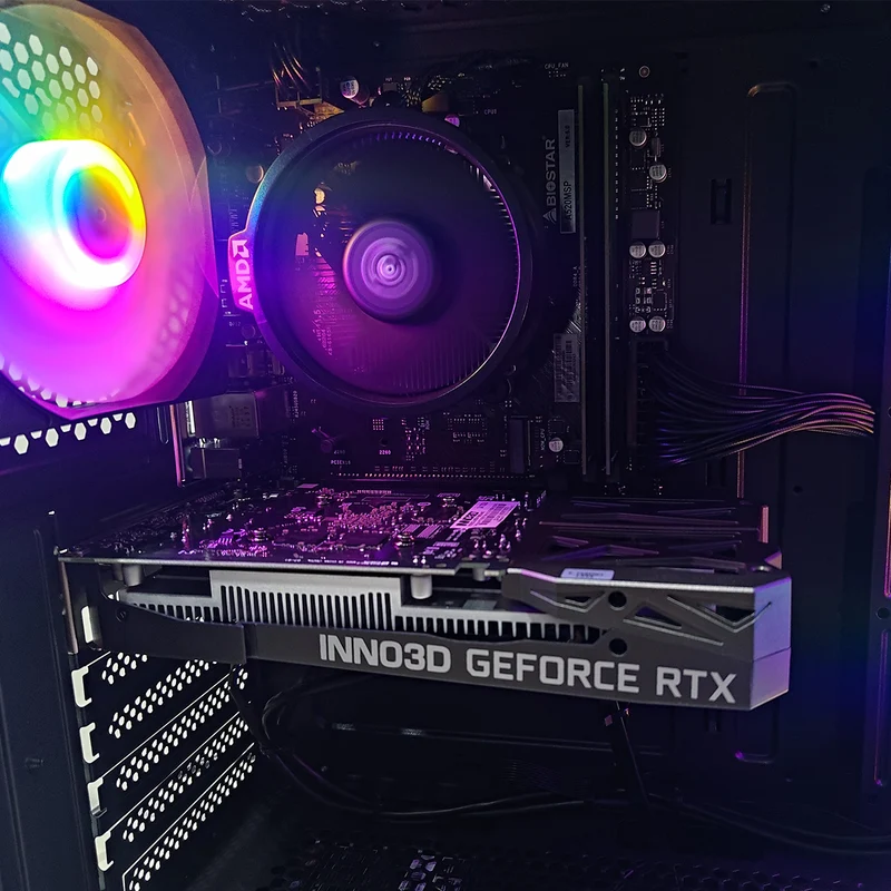 Alpha Hermes HE19A Black Desktop Gaming PC | AMD Ryzen 5 5500 | 16GB (2x8GB) RAM | 512GB SSD | RTX 3050 | Windows 11 Pro