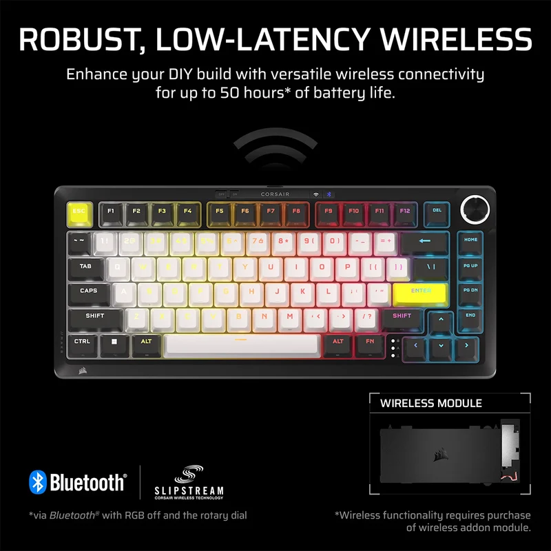 Corsair MAKR Pro 75 Hall Effect DIY Keyboard (Black) (MGX V2 Switch) (CH-91CE21G-NA2)