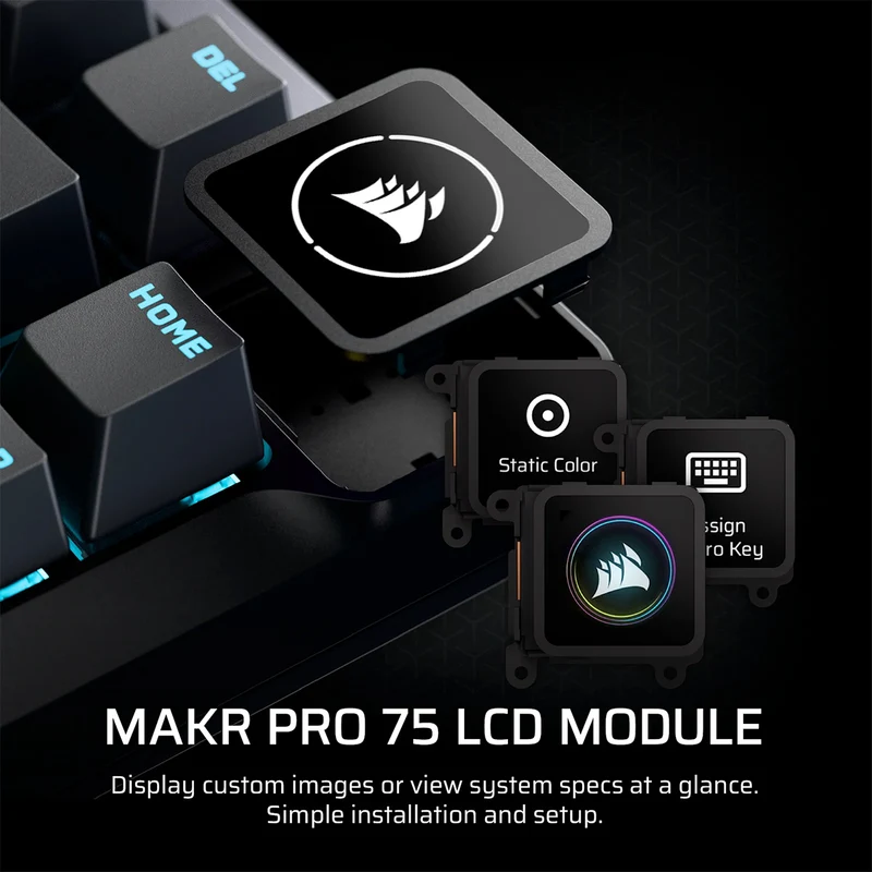 Corsair MAKR Pro 75 Hall Effect DIY Keyboard (Black) (MGX V2 Switch) (CH-91CE21G-NA2)