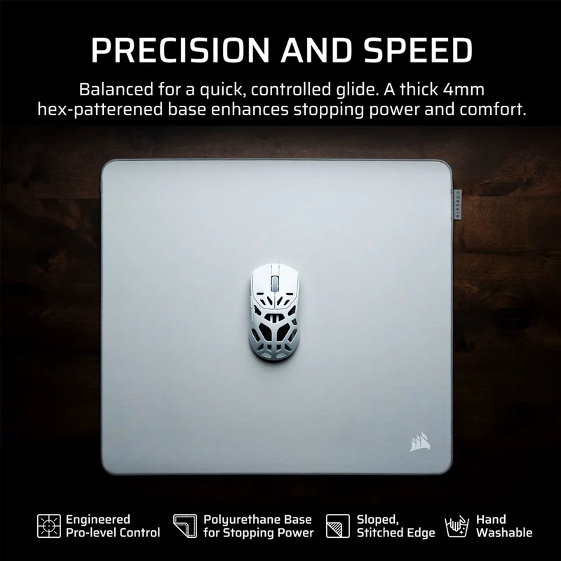 Corsair MM PRO Control Large Esports-Tuned Cloth Mouse Pad (Black, Grey) (CH-941C060-WW, CH-941C061-WW)