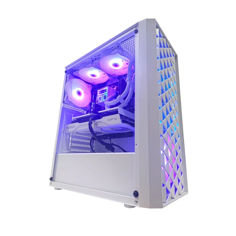 Aurora DK351 White Desktop Gaming PC | AMD Ryzen 7 8700F | 16GB (2x8GB) RAM | 1TB SSD | RX 9060 XT | Windows 11 Pro