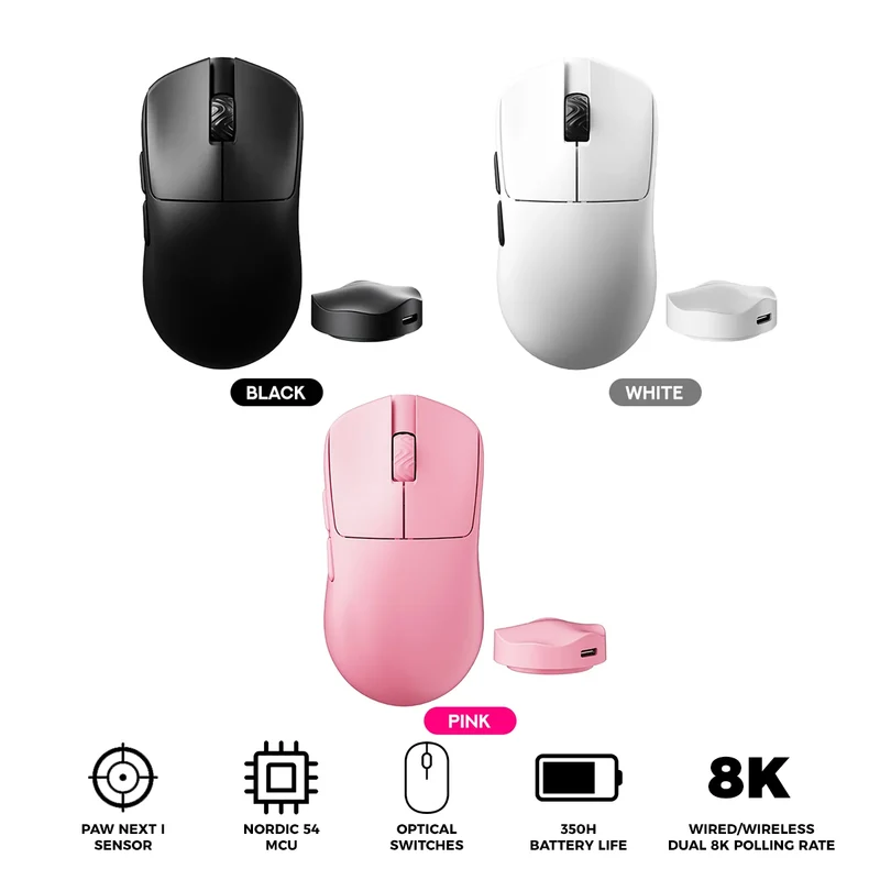 Scyrox V6S Super Light Wireless Gaming Mouse (Black, White, Pink)