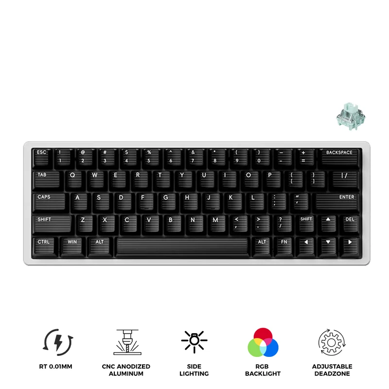 Scyrox Xpunk 63 CNC Aluminum 8K Magnetic Hall Effect Keyboard (Black/White)