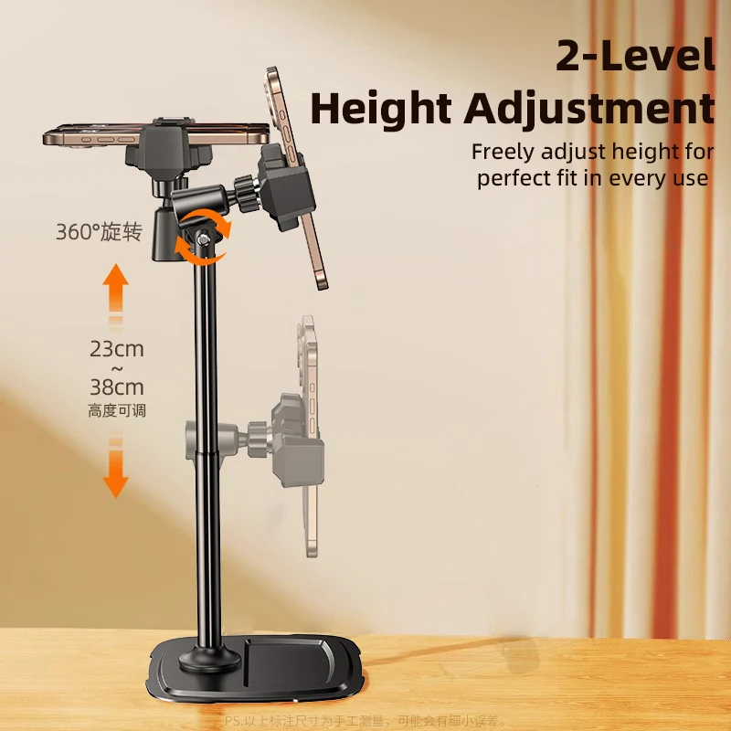 Vyvylabs Dual-Position Desktop Mobile & Tablet Adjustable Stand (Black) (V-LW-030-BK)