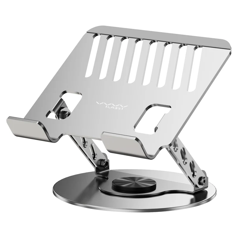 Vyvylabs X2 360 Degrees Rotation Metal Desktop Laptop Stand (Grey) (V-X2-GY)