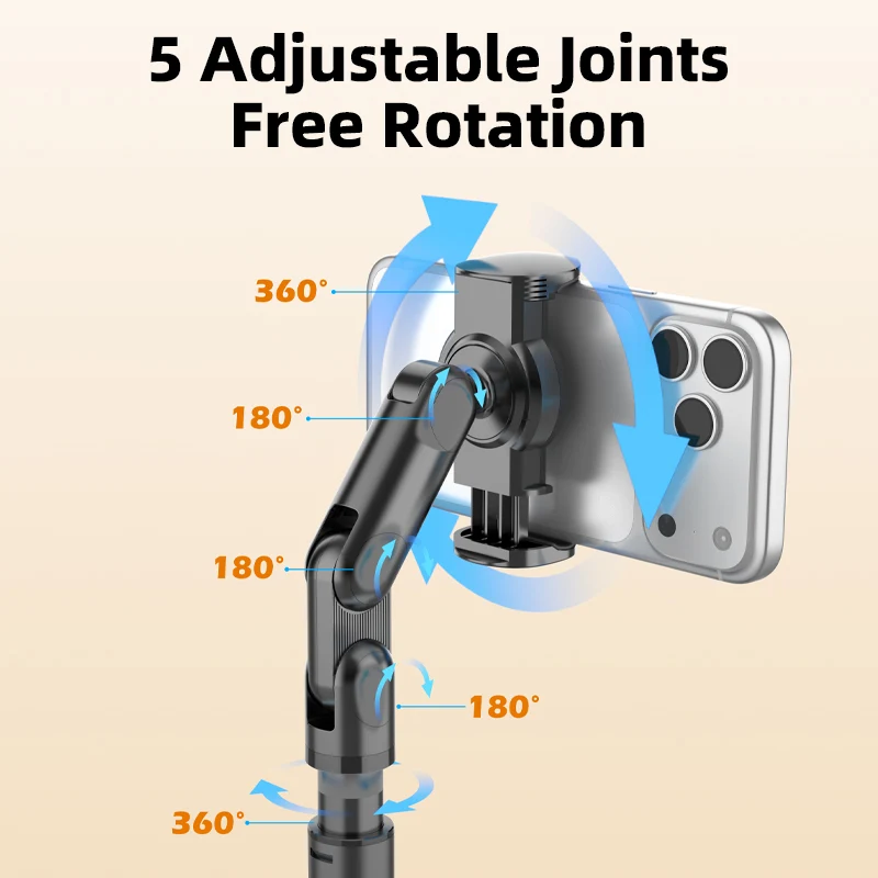 Vyvylabs K82 Desktop Retractable Clamping Mobile Stand (Black) (K82-BK)