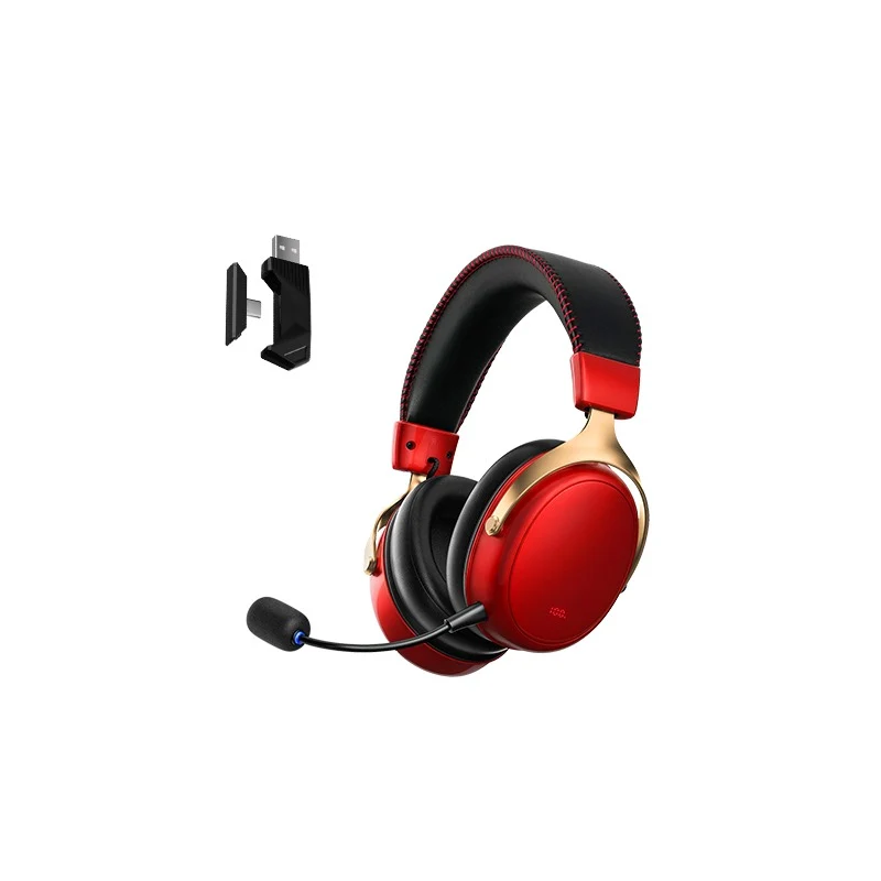 Akko Verge S9 Master Gaming Headset (Crimson & Gold, Black & Gold)