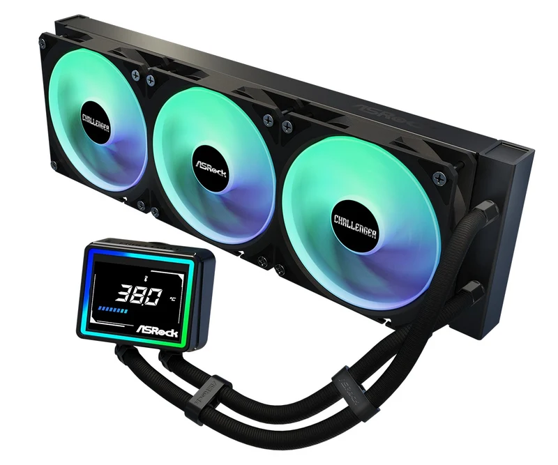 ASRock Challenger 360 Digital AIO Liquid Cooler (Black, White)