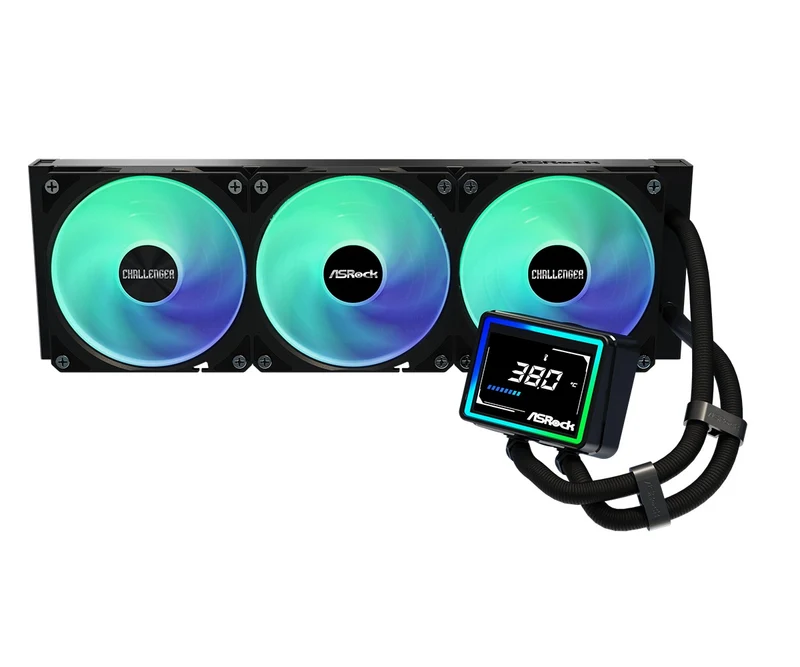 ASRock Challenger 360 Digital AIO Liquid Cooler (Black, White)